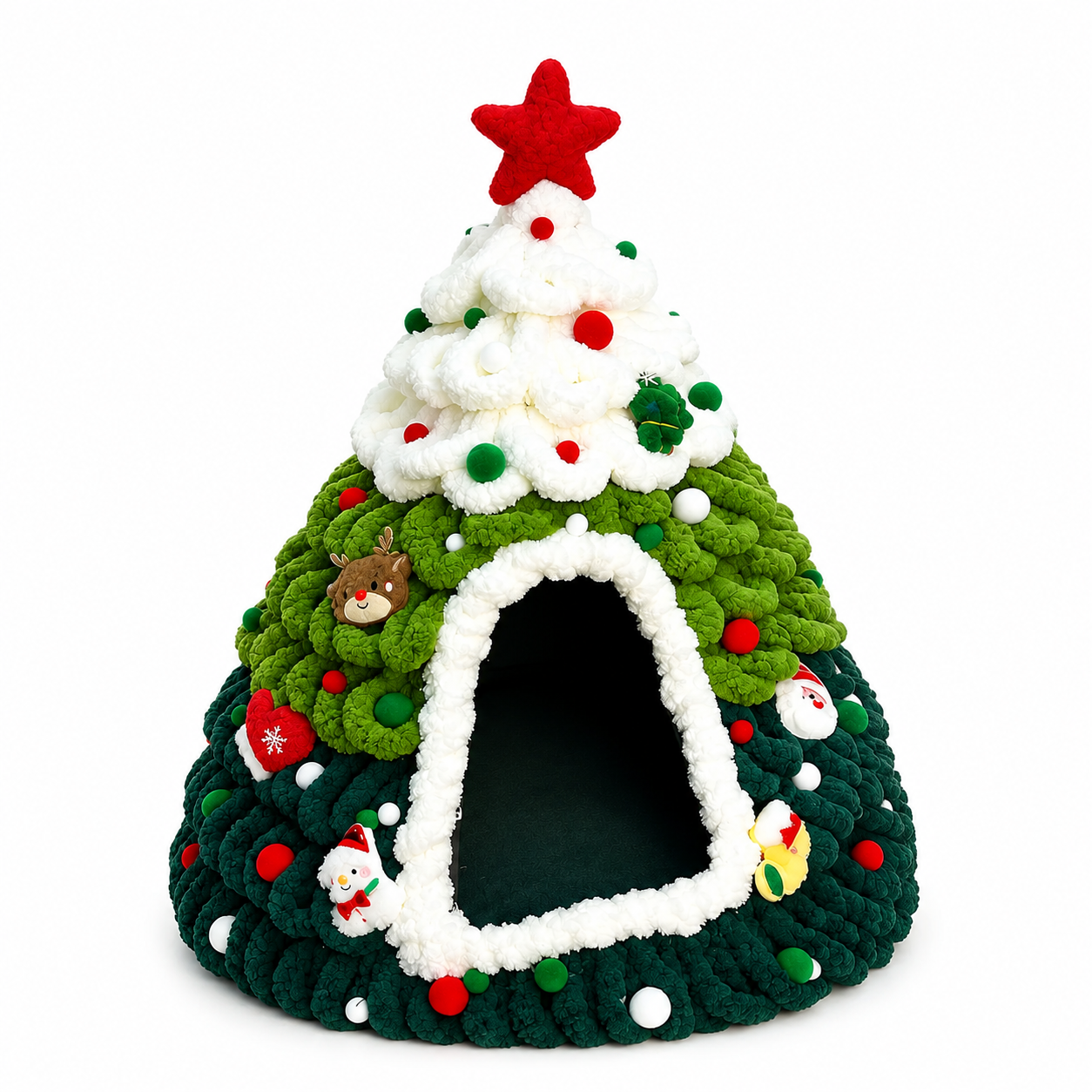 Cozy Jingle Pet Bed - Christmas Tree